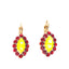 Mariana Marquis Earrings Football on Gold