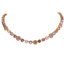 Mariana Pave Necklace Flamingo on Rose Gold