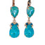 Missy's Favorite Earrings Double Teardrop Azure on Rose Gold