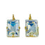 Large Mariana Earring Emerald Cut Earrings Moonlight on Gold