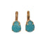 Mariana Earrings Teardrop Blue Ice on Gold
