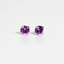 Mariana Single Violet on Rhodium Stud
