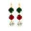 Mariana Earring Triple Drop Holiday on Gold