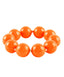 Orange Acrylic Bauble Bead Statement Bracelet
