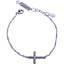 Mariana Petite Cross Bracelet Clear on Rhodium