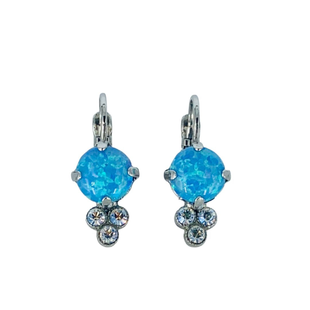 Mariana Earrings in Reconstituted Opal/ Clear on Rhodium