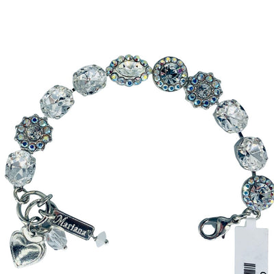 Mariana Ovals/Marquise Bracelet Clear on Rhodium