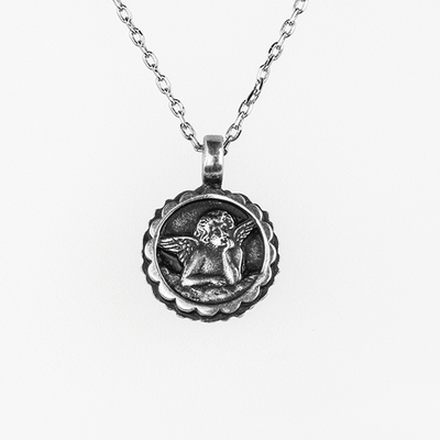 Mariana Guardian Angel Necklace in Roxanne on Silver