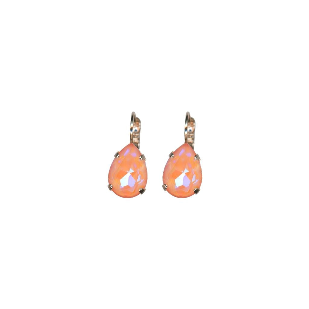 Mariana Earrings Teardrop in Sunkissed Peach on Rose Gold
