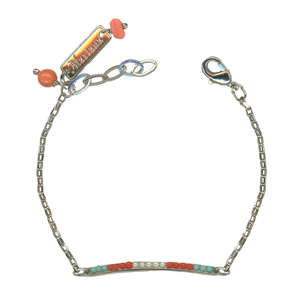 Mariana Slender Bar Bracelet in Keep Current on Rhodium Main image
