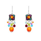 Firefly Milano Square Fringe Earring in Multicolor