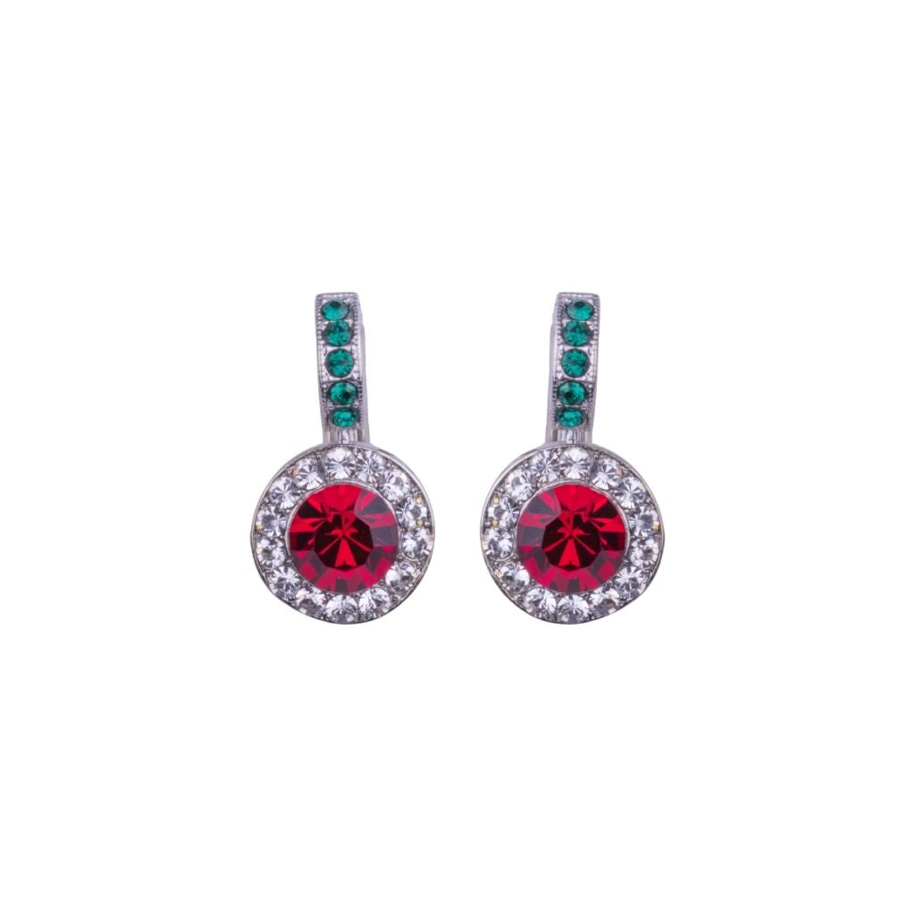 Mariana Fancy Halo Earrings Holly on Rhodium