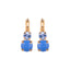 Mariana  Double Drop Earrings in Carolina Blue on Gold