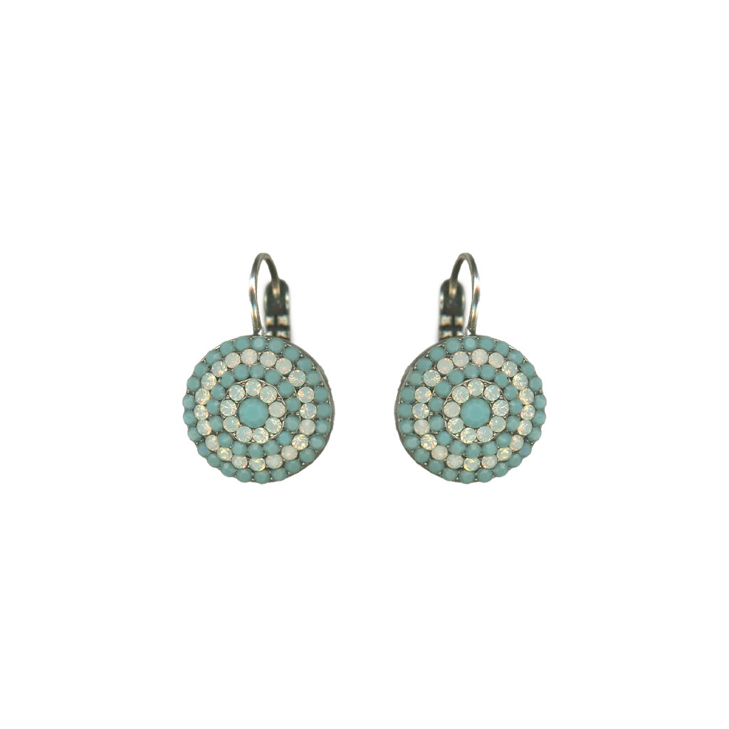 Mariana Concentric Circles Earrings Aegean Coast on Silver