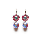 Mariana Cosmo Cluster Earrings in Coral Cove on Rhodium