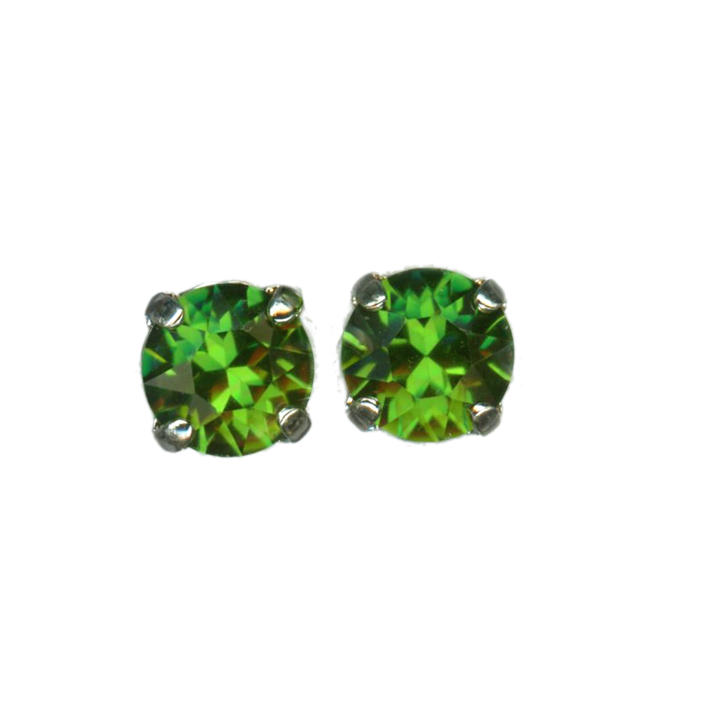 Mariana Stud Earring Kelly Green on Rhodium POST