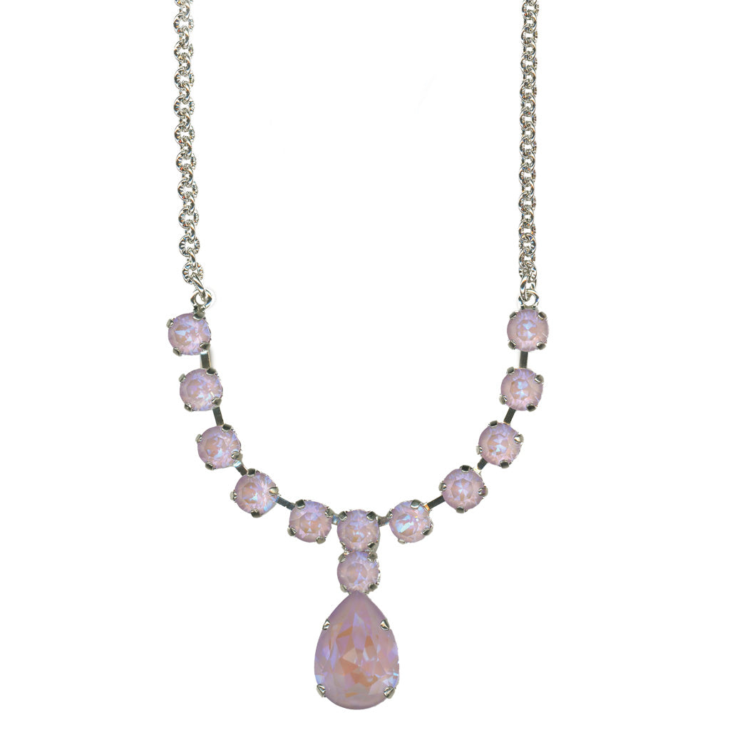 Mariana Teardrop Necklace in Sunkissed Lavender on Rhodium