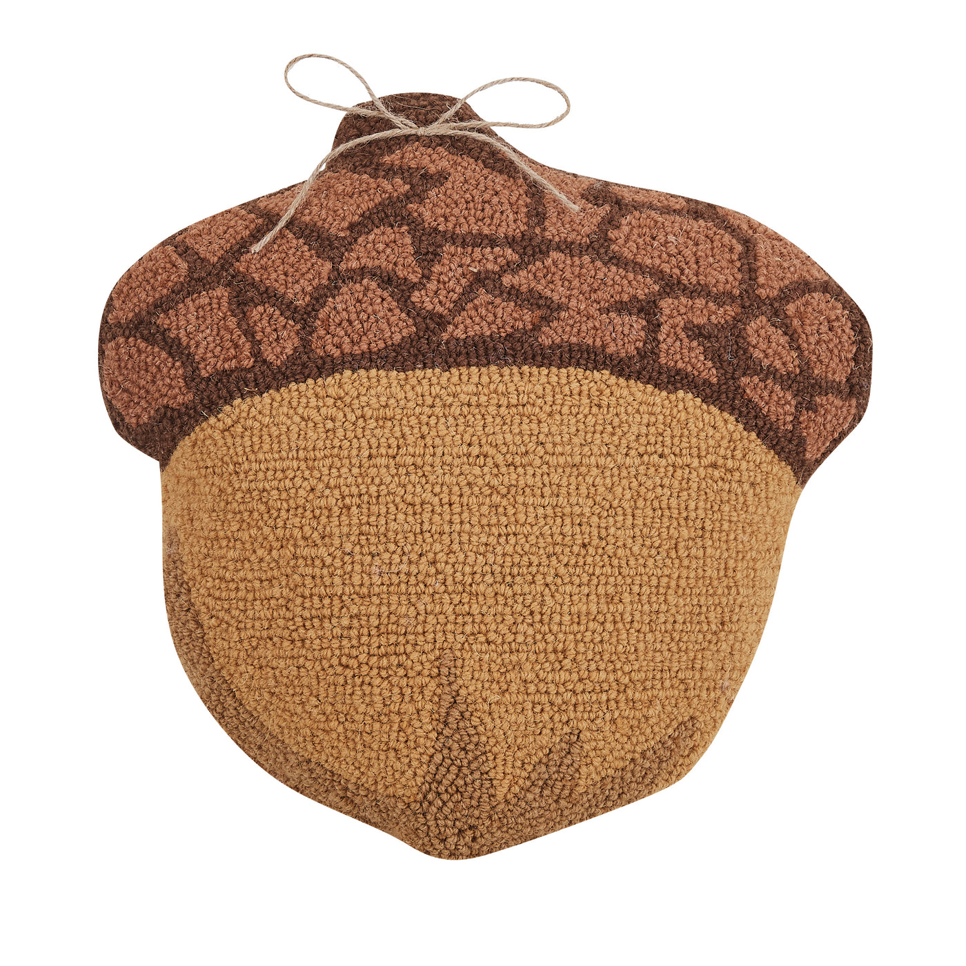 Acorn Hooked Pillow