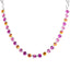Mariana Plain Necklace Bougainville on Rhodium