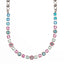 Mariana flower Cluster Necklace Coral Cove on Rhodium