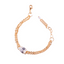 Mariana Bracelet Clear Pear on Double Gold Chain