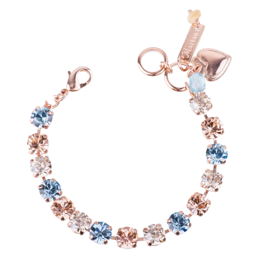 Mariana Bracelet Plain Neutrals/Blue on Gold