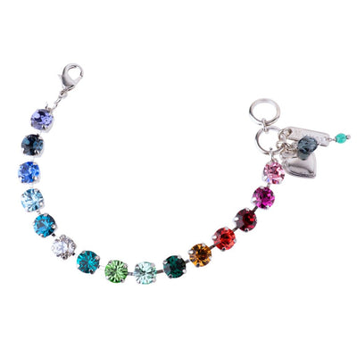 Mariana Bracelet Plain Rainbow on Rhodium