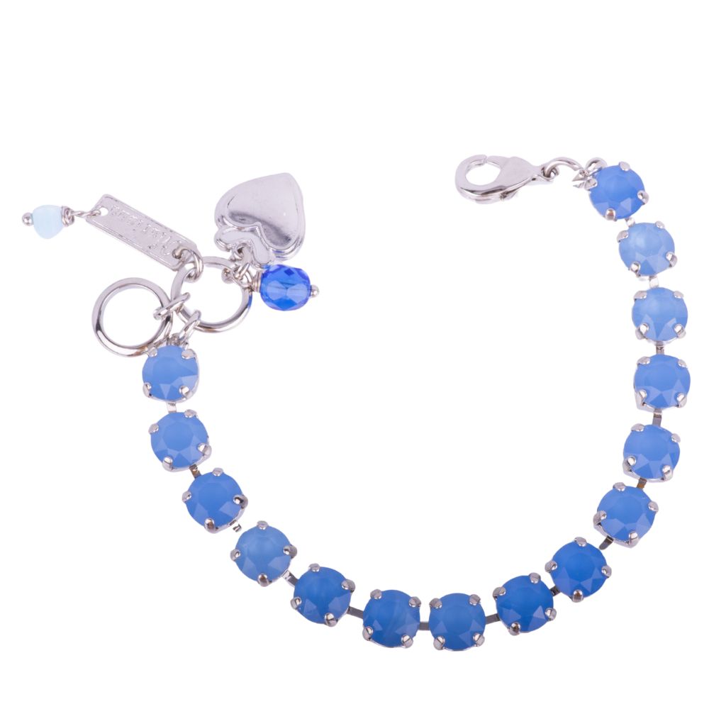 Mariana Matte Carolina Blue Plain on Rhodium