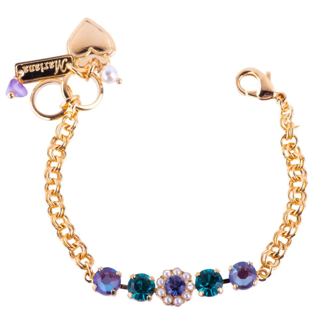 Mariana Blossom Chain Bracelet Ivy Villa on Gold Main image