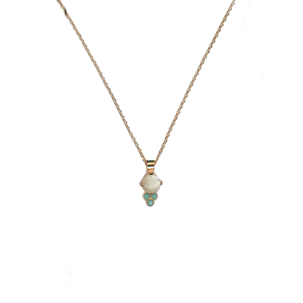 Mariana Pendant in Aegean Coast on Rose Gold