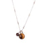 Mariana Side Car Necklace Tiger's Eye on Rhodium