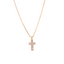 Mariana Petite Cross Necklace Clear on Gold