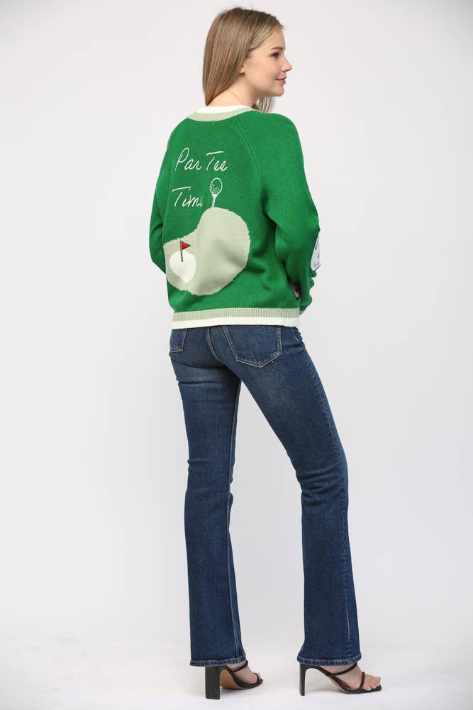 Par-Tee Time Golf Cardigan