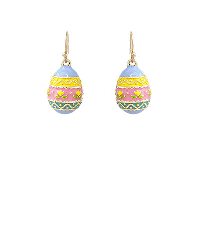 3D Enamel Easter Egg Earrings