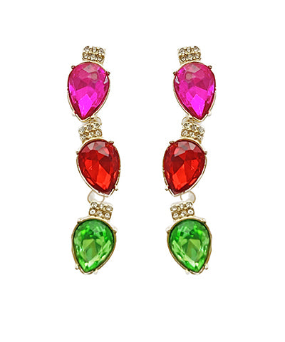 Plaza Lights Crystal Earrings Post
