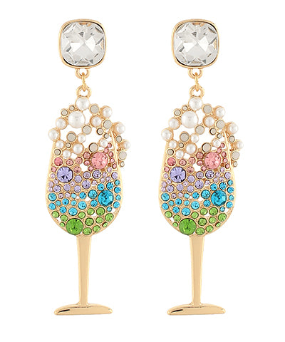 Champagne Cocktail Beaded Earrings