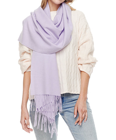 Cashmere Blend Wrap-Lavender