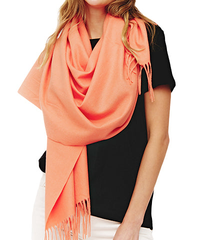 Cashmere Blend Wrap-Peach