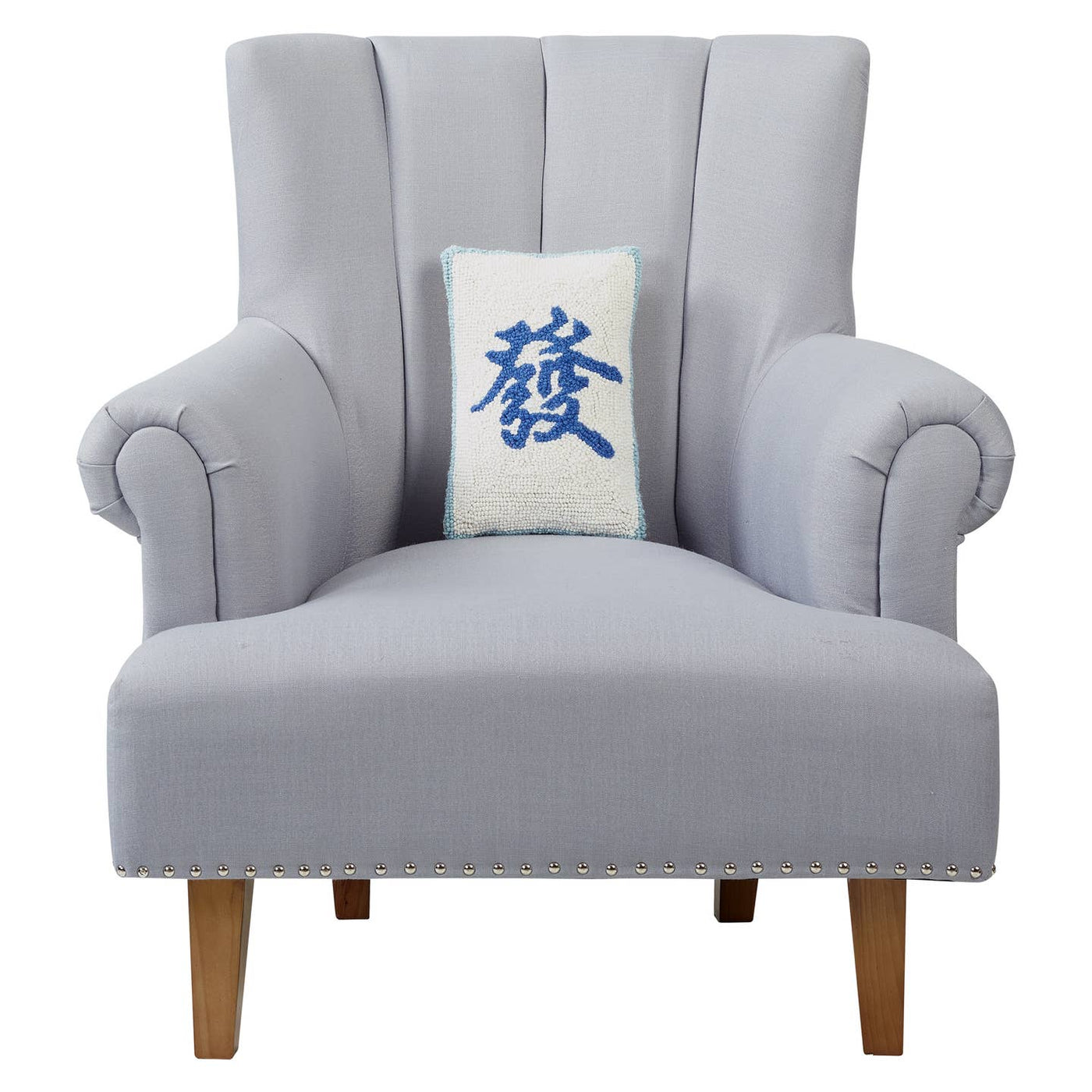 Mahjong Dragon Hooked Pillow