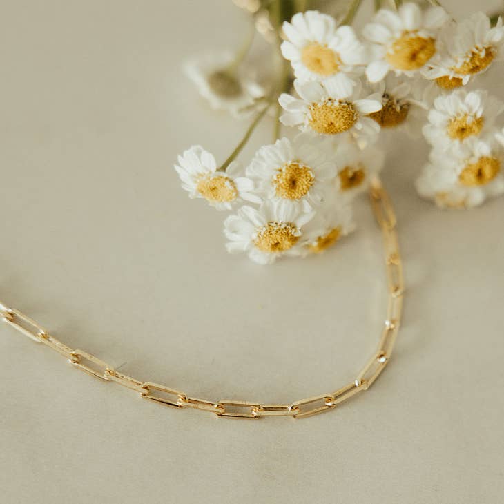 Paperclip Chain Gold Filled 18"