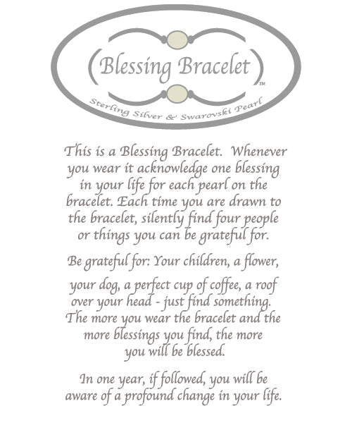Count Your Blessings Bracelet 8MM White Pearls/Sterling Beads
