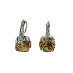 Mariana Earring Large Light Amber on Rhodium