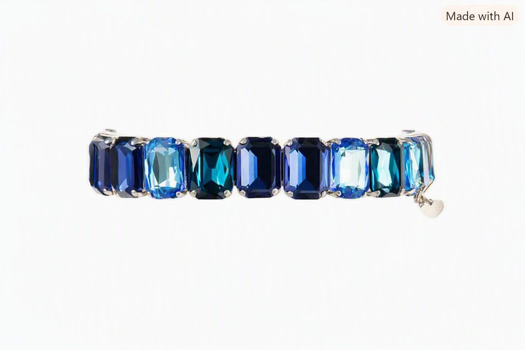 Mariana Stretch Bracelet Indigo Hour on Rhodium- NEW!
