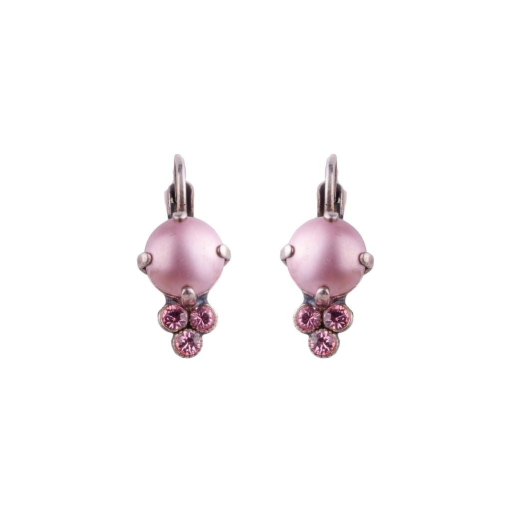 Mariana Earrings in Pink/ Pearl on Silver