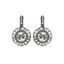 Mariana Halo Earrings in Clear on Silver