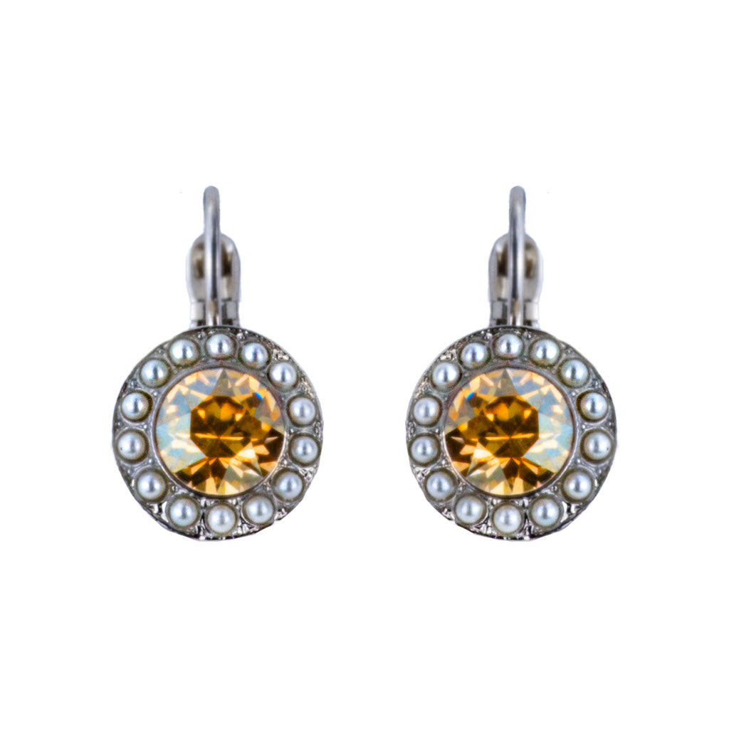 Mariana Earrings in Butter Pecan on Rhodium Main image