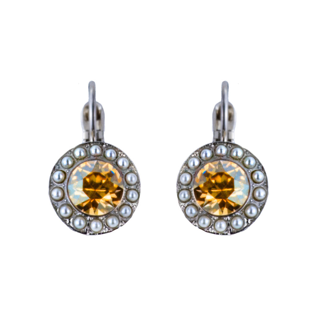 Mariana Earrings in Butter Pecan on Rhodium