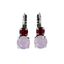 Mariana  Small Double Drop Earrings in True Romance on Rhodium