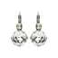 Mariana Double Drop Faceted Earrings in Clear on Silver