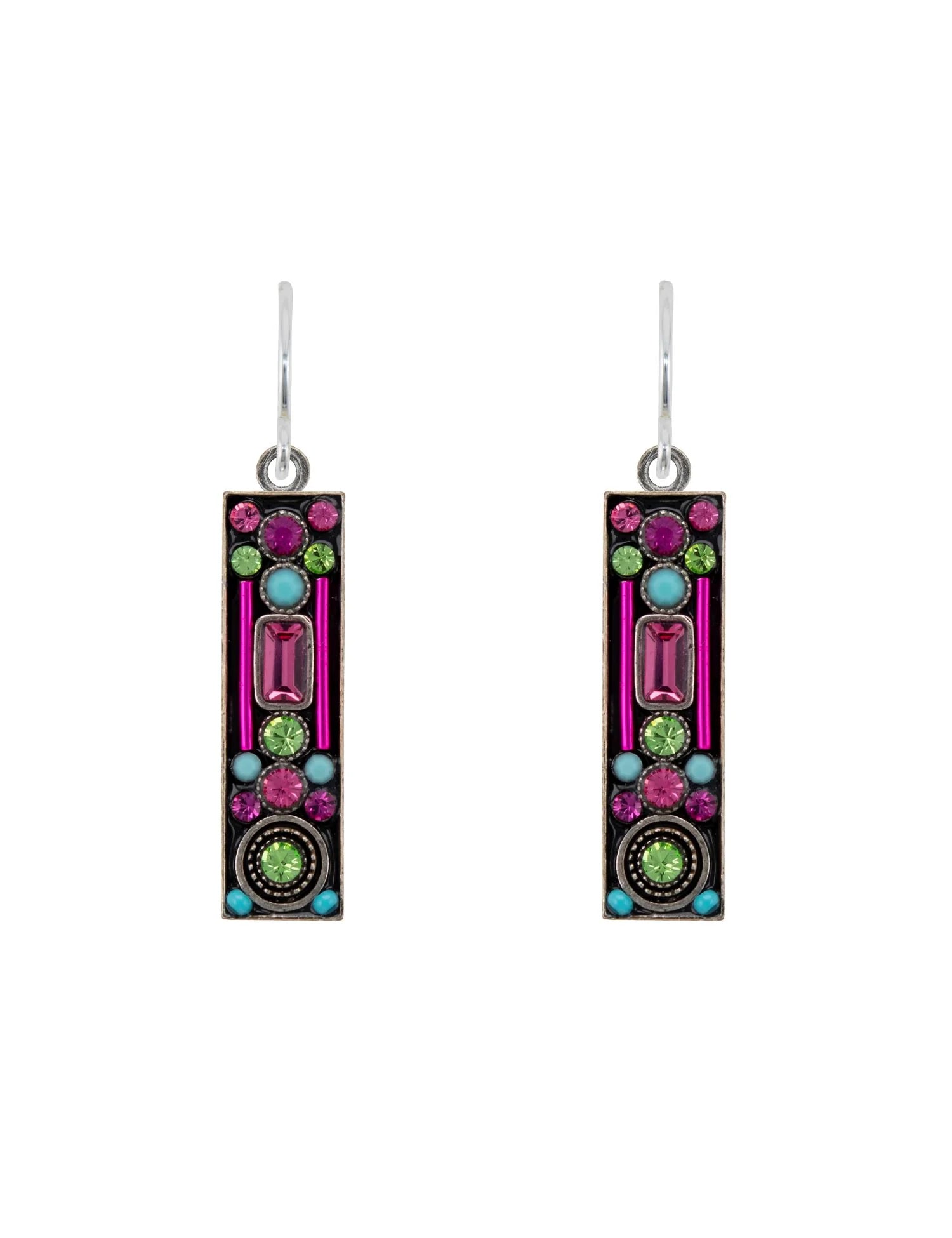 Firefly Skinny Mosaic Earring in Pinks